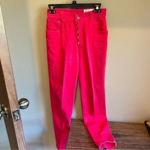 Vintage Lawman Western Jeans Bright Red Size 9 ❤️ 🤠 👖